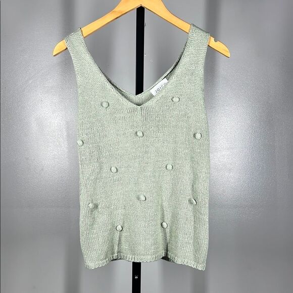 Jo+Co Elegant Green Knit Tank Top - Picture 1 of 6